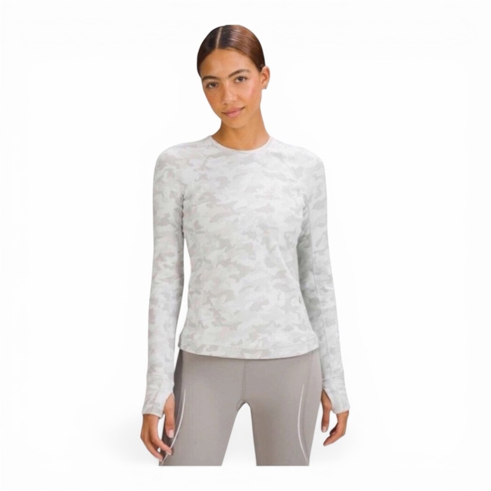 Women's Camou‎ It’s Rulu Run Long Sleeve Top Luluemon Athletica size 8